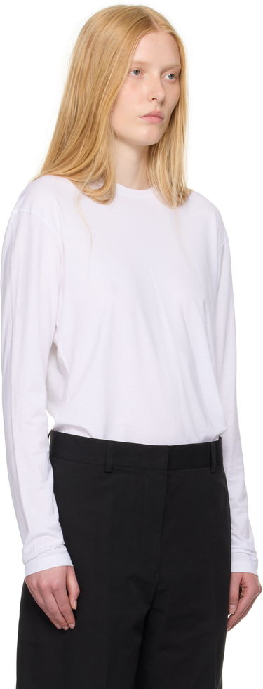 Тениска TOTEME TOTEME Classic Long Sleeve T-Shirt Бяло | 253-WRT0588-FB0419, 1