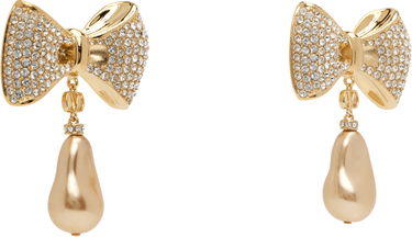 Обеци Valentino Valentino Garavani San Fin Crystal Bow Pearl Drop Earrings Металик | 7W2J0AN5QVS, 1