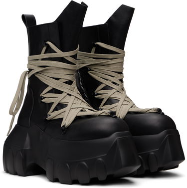 Кецове и обувки Rick Owens Rick Owens Hollywood Megalace Mega Tractor Boots Черно | RR01E5867 LCHW1, 3