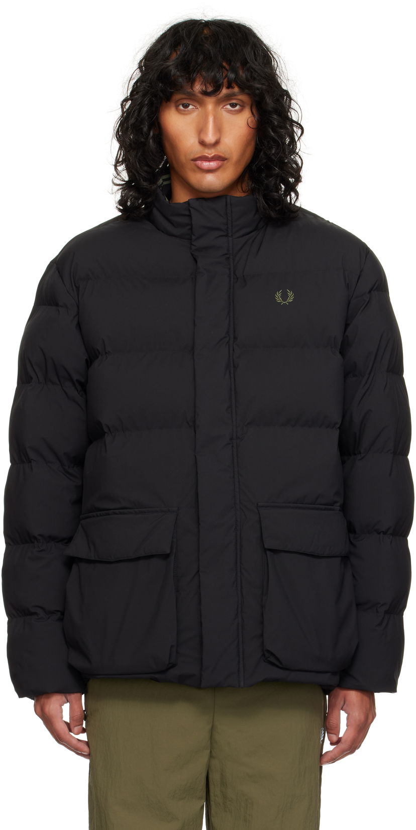 Пухо яке Fred Perry Padded Pocket Detail Jacket Черно | J8545