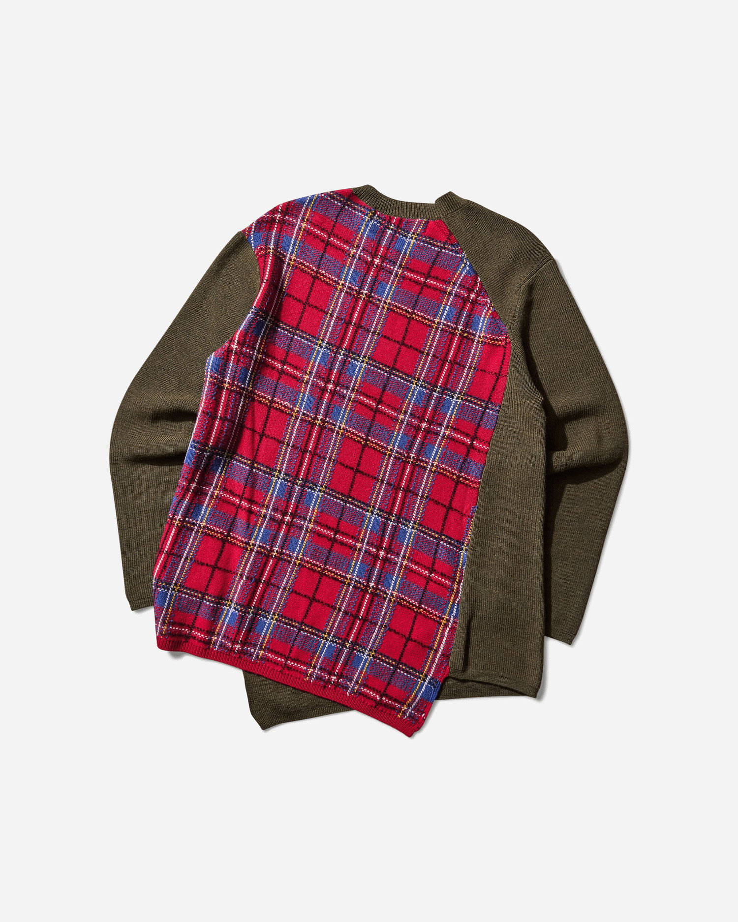 Пуловер Comme des Garçons Asymmetric Paneled Sweater Зелено | PP-N006-W25 1, 0