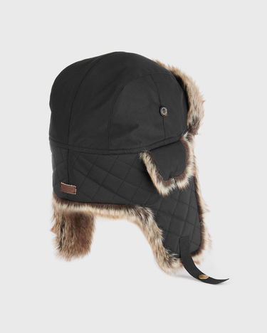 Шапка Barbour Cleadon Faux Fur Trapper Hat Черно | MHA0711BK11, 1
