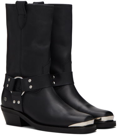 Облекло Anine Bing ANINE BING Ryder Leather Harness Boots Черно | A-14-1136-000, 3