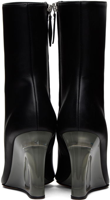 Тренчкот Amina Muaddi Amina Muaddi Pernille Wedge Ankle Boots Черно | PERNILLE HALF GLASS WEDGE NAPPA, 1