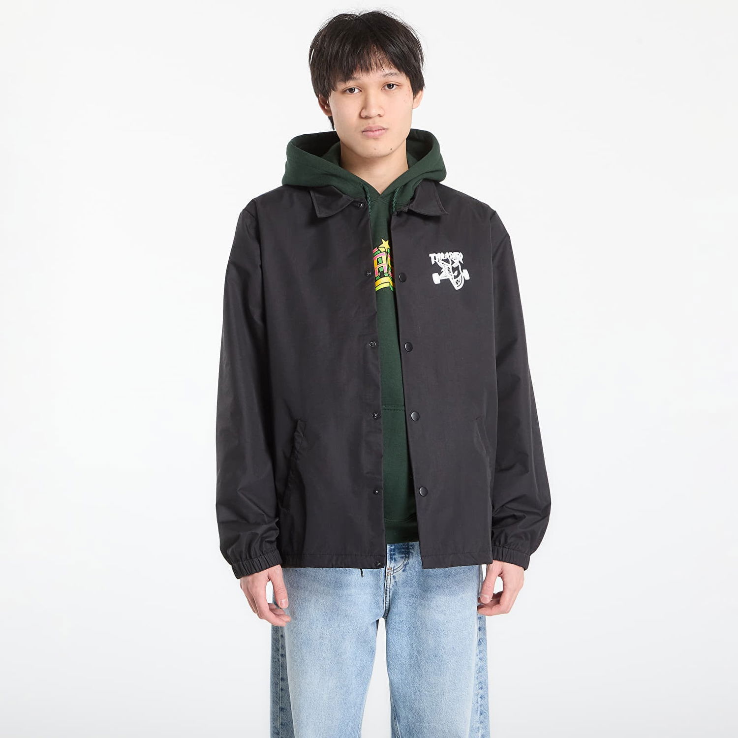 Яке Thrasher Thrasher x Spitfire Thrash & Burn Coach Jacket L Черно | 145825, 0