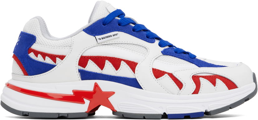 Кецове и обувки BAPE A Bathing Ape Shark STA UK M1 Бяло | 001FWK201308M