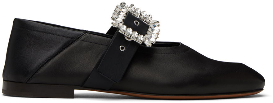Грижа за обувките Wales Bonner Wales Bonner Glide Ballerina Flats Черно | WBW41020A, 0