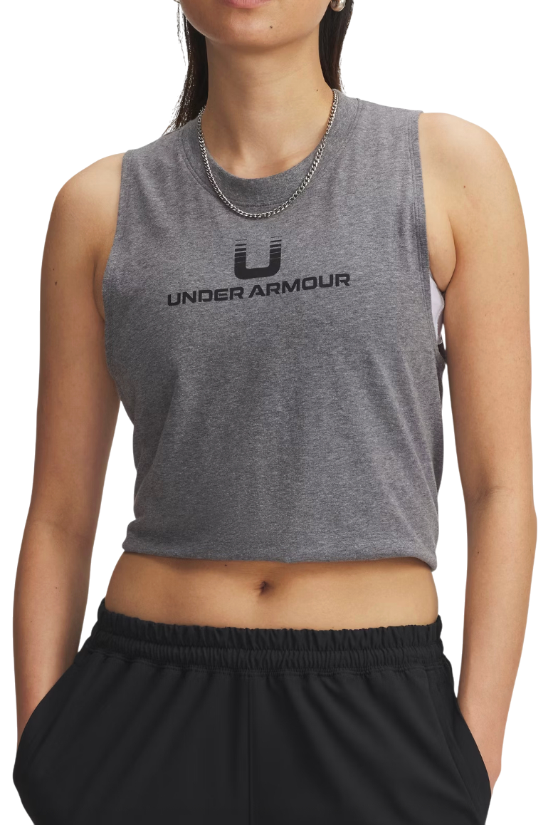 Съкратен топ Under Armour Varsity U Cropped Tank Сиво | 6006972-012, 0