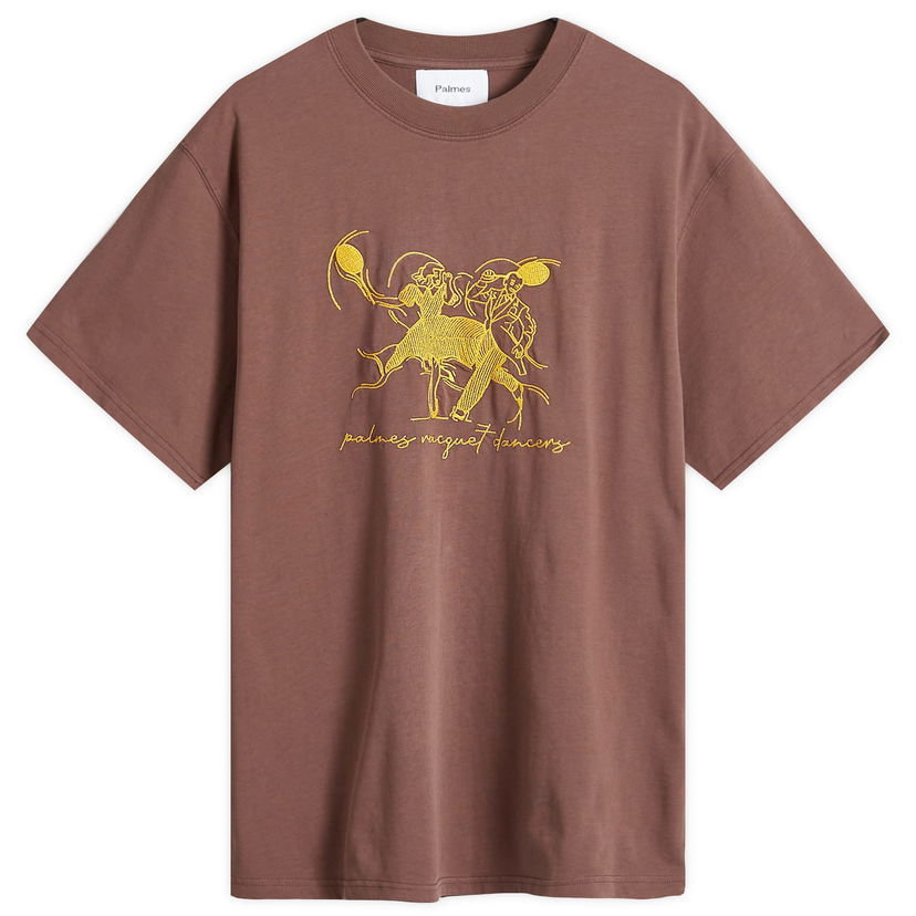 Тениска Palmes Dancers T-Shirt Кафяво | P10-0033-121