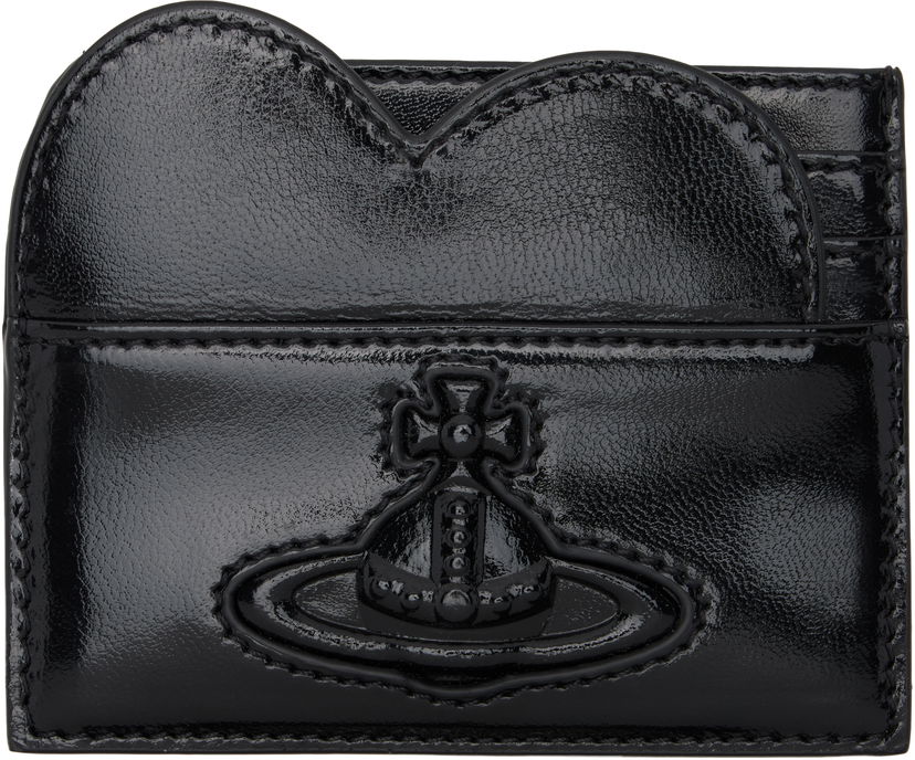 Портфейл Vivienne Westwood Card Holder With Logo Черно | 5403000DW-L008L-