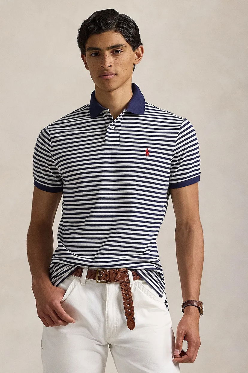 Поло тениска Polo by Ralph Lauren Polo Ralph Lauren Striped Polo Shirt Тъмно синьо | 710956682