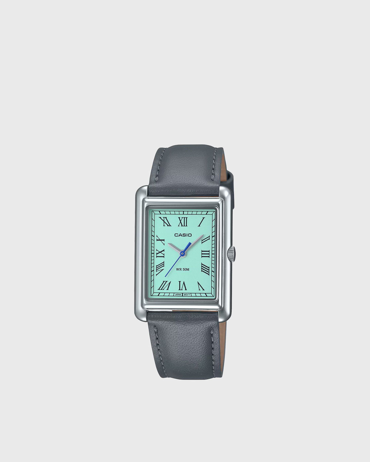 Часовник CASIO TIMELESS COLLECTION Rectangular Roman Numerals Analog Watch with Leather Strap Сиво | LTP-B165L-2BVEF, 0