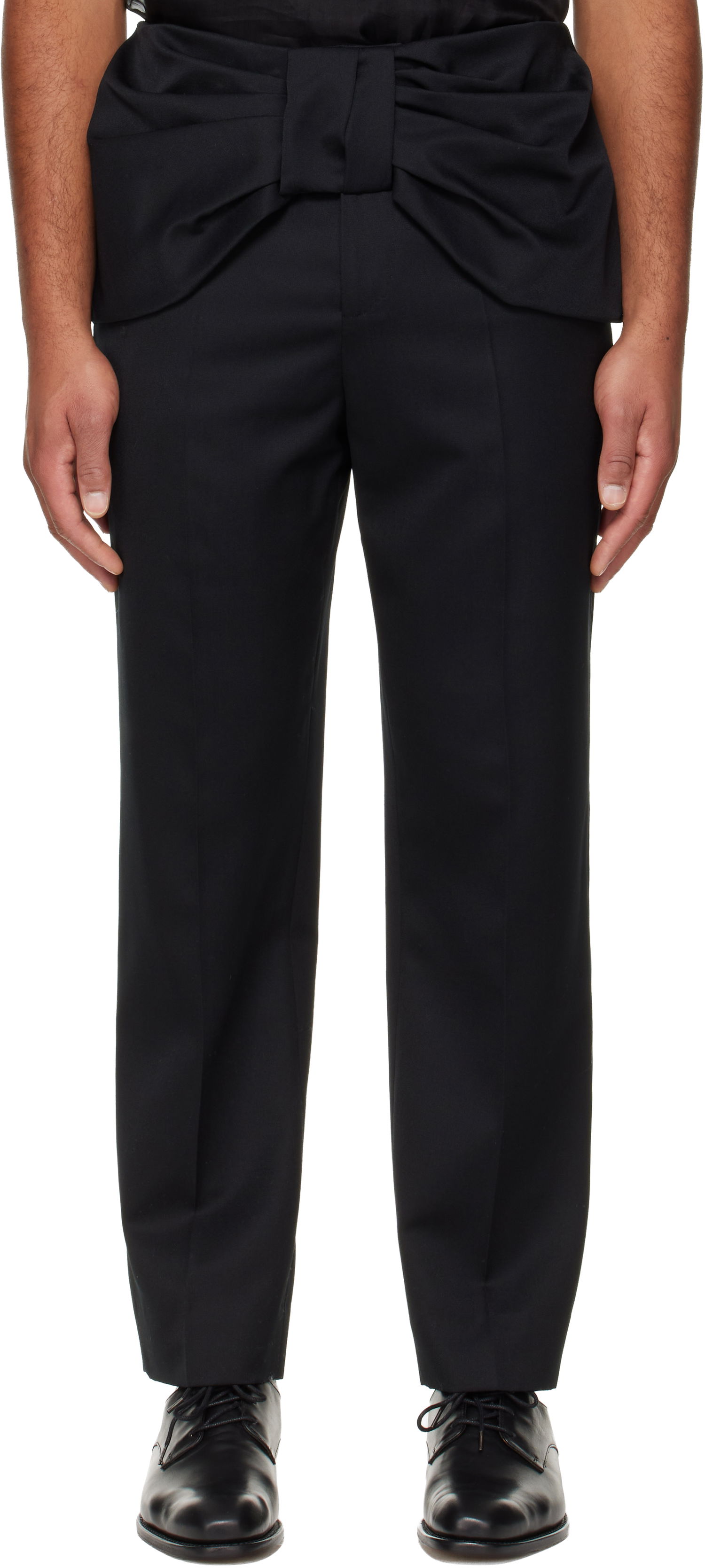 Панталони Simone Rocha Simone Rocha Bow Waist Straight Leg Trousers Черно | 4170 1217, 0