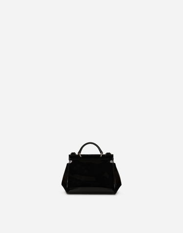 Дамска чанта Dolce & Gabbana Dolce & Gabbana Mini Sicily Patent Leather Bag Черно | EB0003A106780999, 2