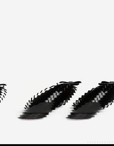 Кецове и обувки Dolce & Gabbana Patent Leather Ballet Flats With Bow Черно | D11294A483180999, 2