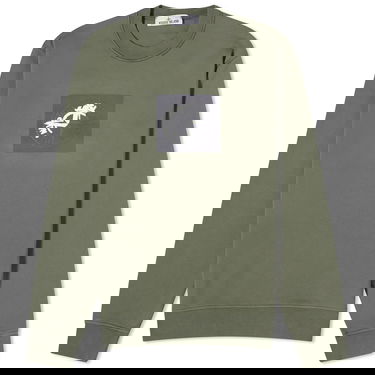 Пуловер Stone Island Institutional One Badge Print Crewneck Зелено | 801566559-V0059, 0