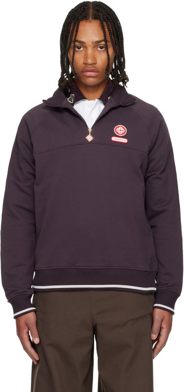 Суитчър Casablanca Quarter Zip Laurel Sweatshirt Лилаво | M-AW25-JTP-419-01, 0