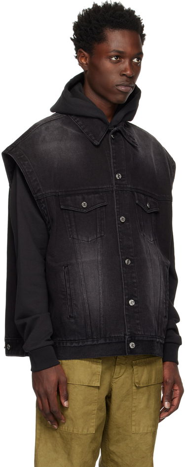 Жилетка We11done We11done Oversized Trucker Denim Vest Черно | WD-DV3-22-385-U-BK, 1