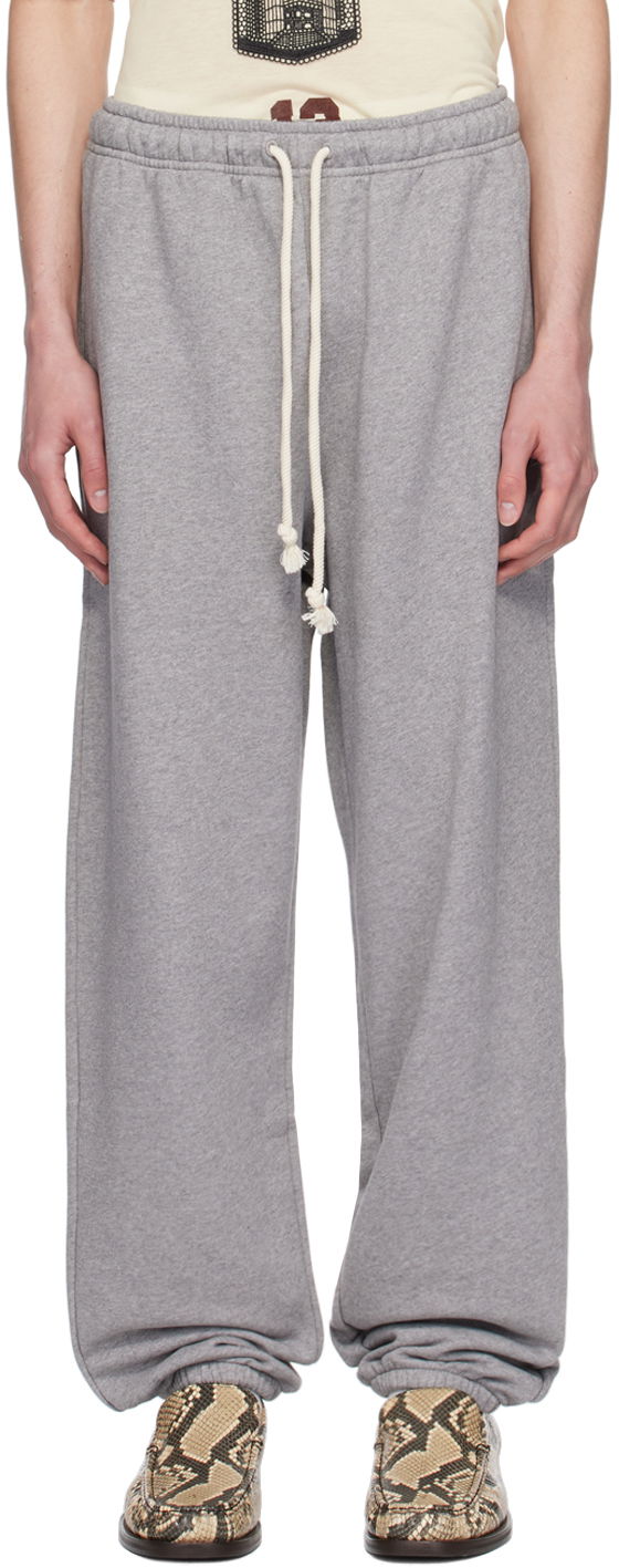 Спортни панталони Acne Studios Gray Logo Patch Sweatpants Сиво | CK0113-, 0