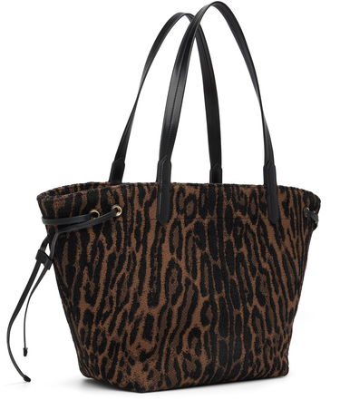 Голяма пазарска чанта Tom Ford Tom Ford Jacquard & Calfskin Large Tote Кафяво | L1876-TSY057G, 2