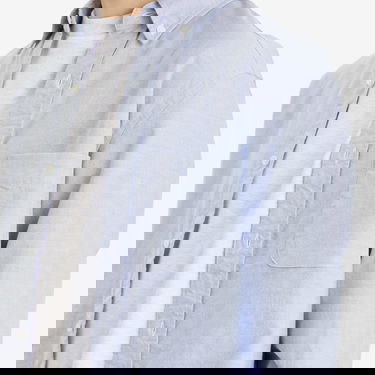 Риза BEAMS Beams Plus Button Down Oxford Shirt, Size Small Синьо | 3811-0011-139-75, 5