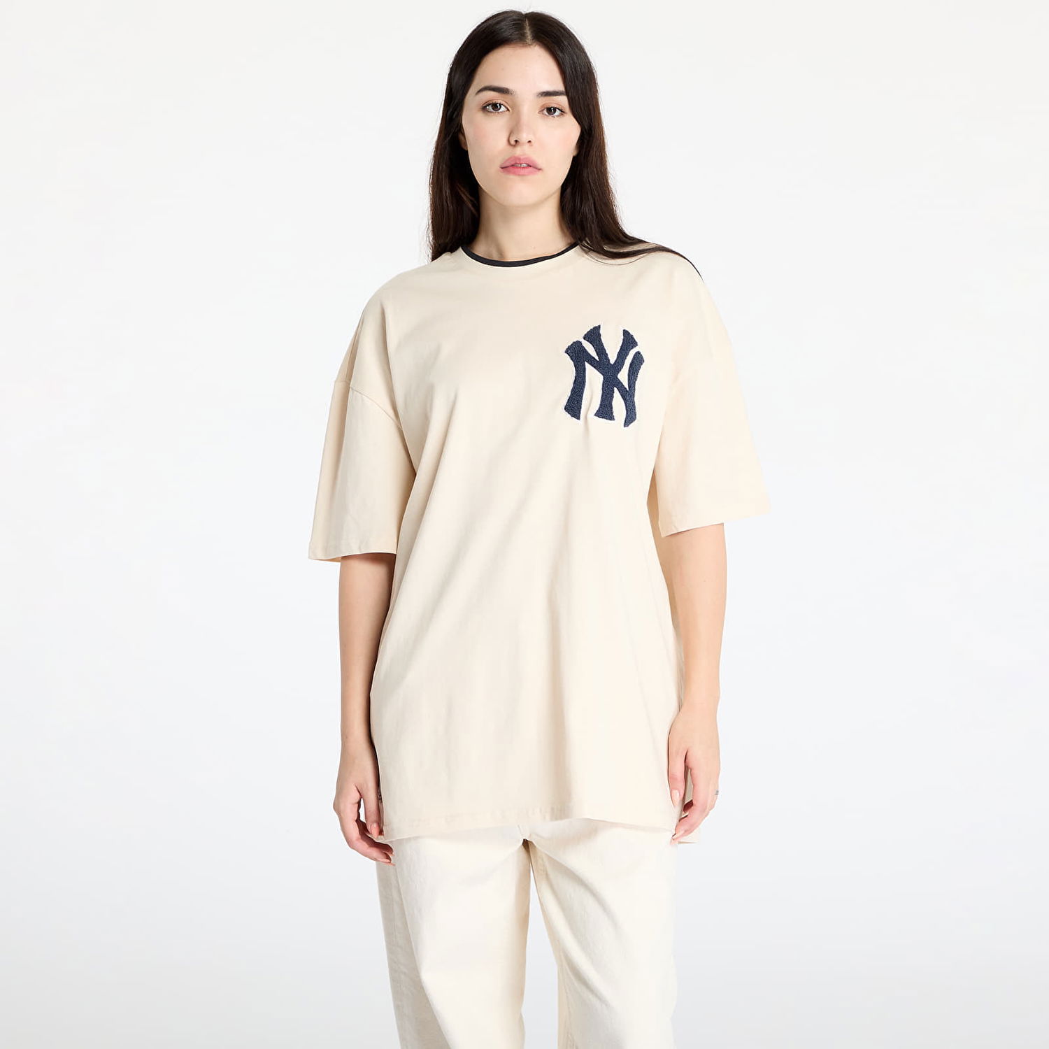 Тениска New Era New York Yankees Print Бежово | 60564866, 0