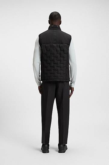 Жилетка BOSS BOSS Down Gilet with Logo Pattern Черно | 50541053, 1