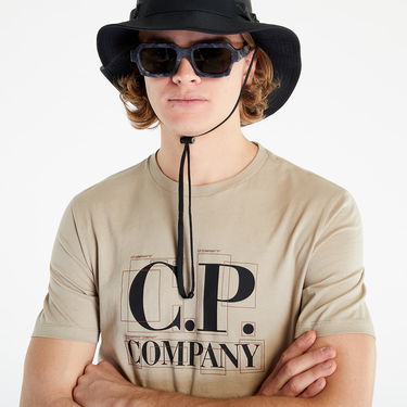 Тениска C.P. Company Jersey Large Graphic Logo T-Shirt Бежово | 14CMTS189A005100W-330, 2