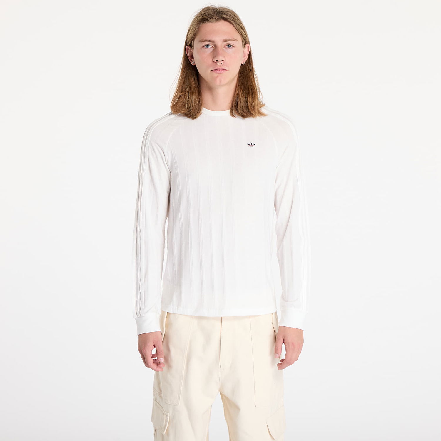 Тениска adidas Originals Clot x Rib Long Sleeve Tee Core White/ Core White Бяло | JC8171, 0