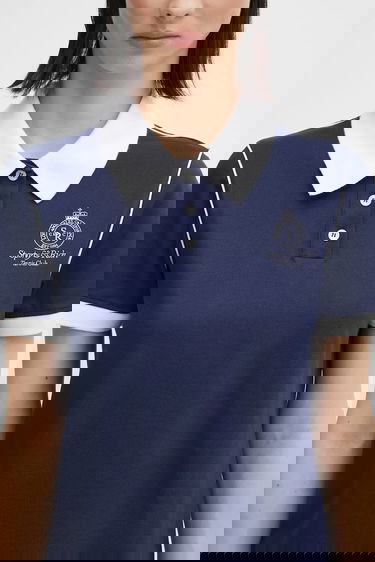 Комплект Sporty & Rich Crown 70S Pique Polo Shirt and Shorts Set Тъмно синьо | TO057621304BL107, 3