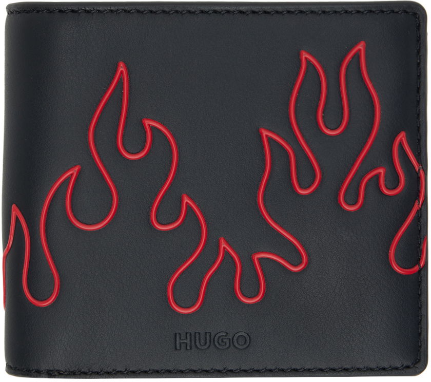 Портфейл BOSS Hugo Faux-Leather Flame Artwork Wallet Черно | 50512956, 0