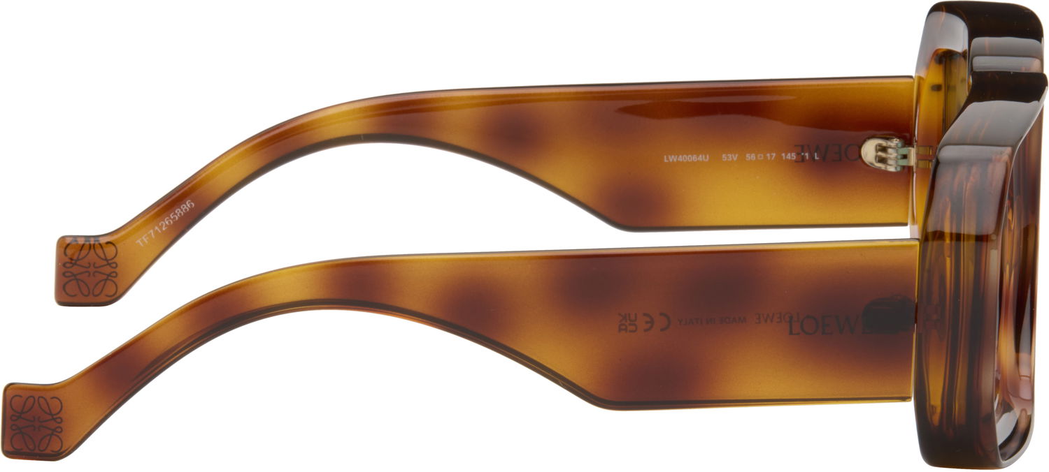 Слънчеви очила Loewe Paula's Ibiza Dive Chunky Squared-Frame Eyewear Кафяво | LW40064U 192337136368, 1