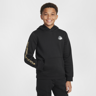 Суитчър Nike Nike Sportswear Standard Issue Fleece Hoodie Черно | HM4339-011, 0