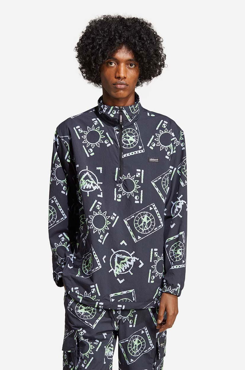 Ветровка adidas Originals Adventure Allover Print Archive Windbreaker Черно | HR3503