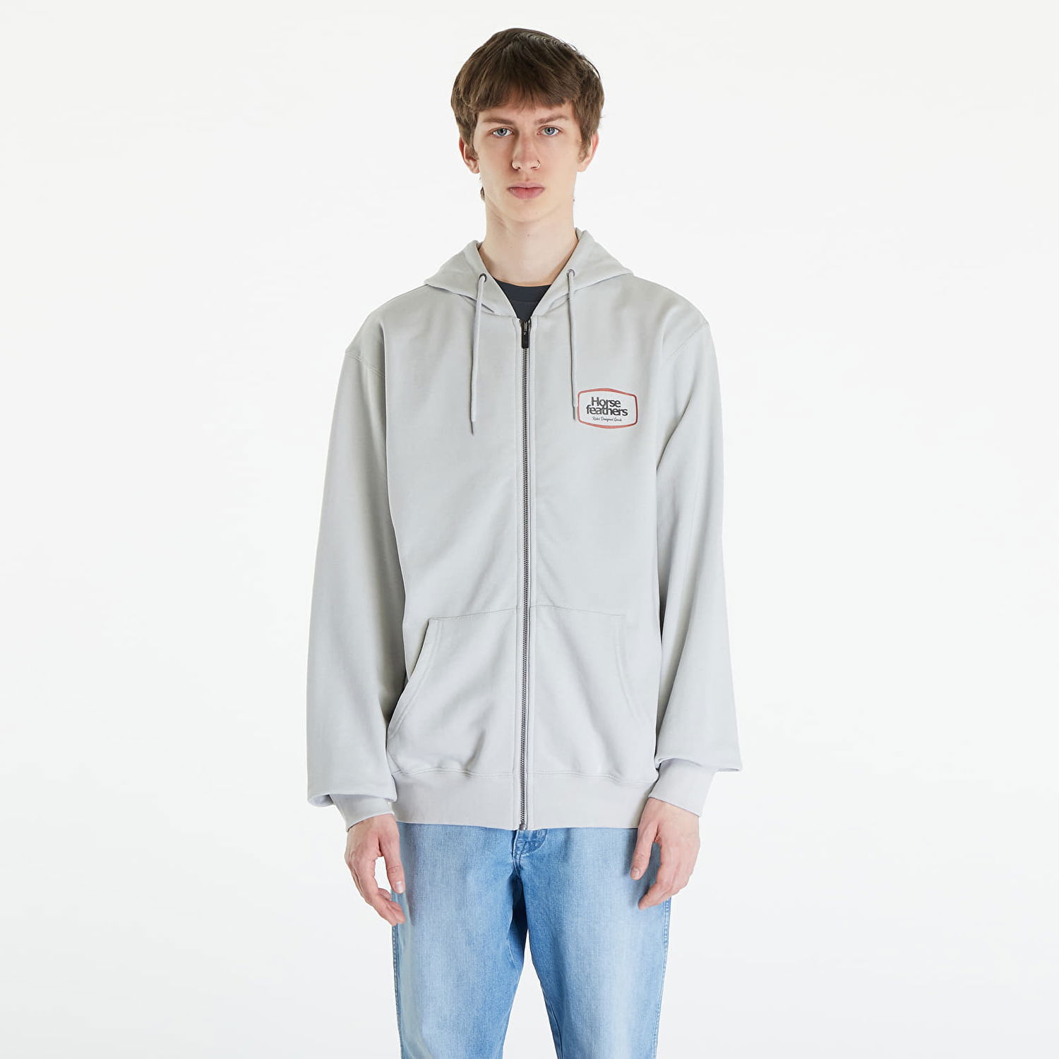 Суитчър Horsefeathers Bronco Sweatshirt Cement Сиво | SM1335B, 0