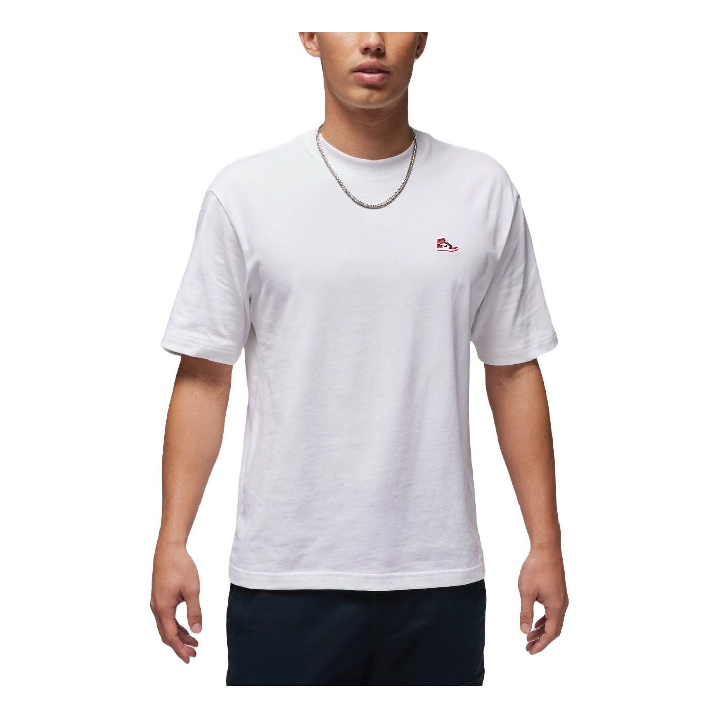 Тениска Jordan Embroidered Patch T-Shirt Бяло | FN5983-100, 0