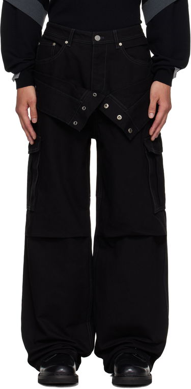 Дънки Andersson Bell Andersson Bell Double Waist Work Wide-Leg Jeans Черно | apa834u, 0