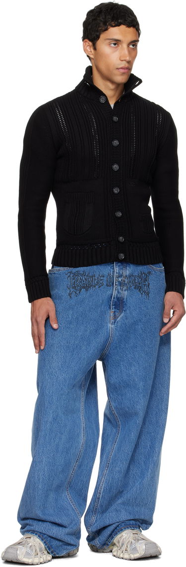 Пуловер VETEMENTS VETEMENTS Cargo Cardigan Черно | UH76KN350B, 3
