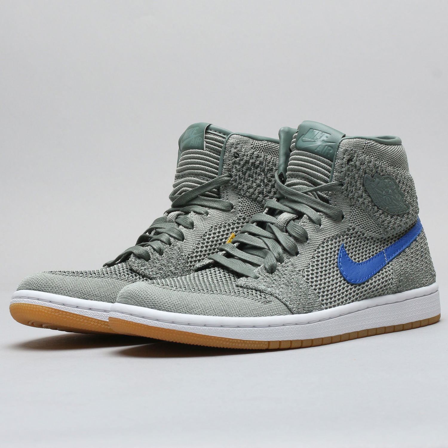 Кецове и обувки Jordan Air Jordan 1 Retro High Flyknit "Clay Green" GS Зелено | 919702-333, 1