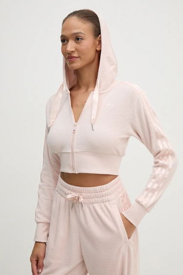 Суитчър adidas Originals Galore Short Fulzip Cropped Hoodie Розово | JN3005, 0
