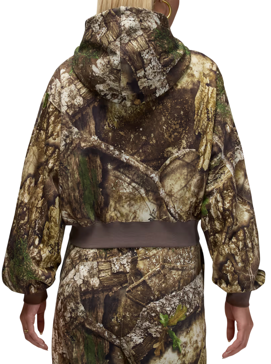 Суитчър Jordan Jordan Brooklyn Fleece Crop Hooded Camouflage Jacket Многоцветен | hv0469-133, 1
