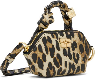 Дамска чанта GANNI GANNI Nano Bou Leopard Print Bag Бежово | A6549, 1
