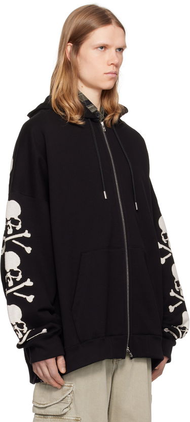 Суитчър Mastermind WORLD Mastermind World Oversized Skull Crossbones Zip Hoodie Черно | MW25S14-SW026-015, 1