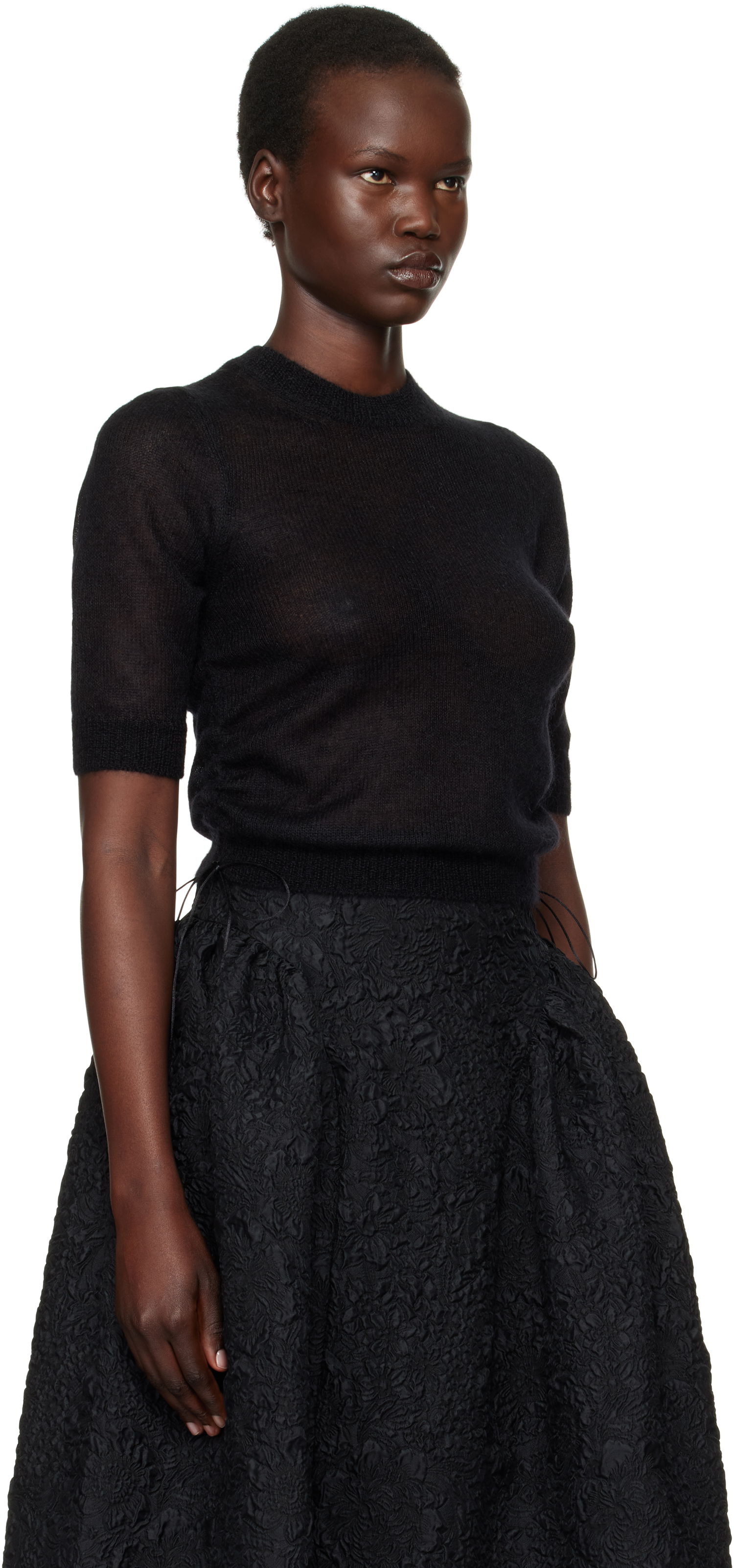 Пуловер Cecilie Bahnsen Cecilie Bahnsen Videl Knit Top Черно | 4.24KNI50003 VIDEL TOP, 1