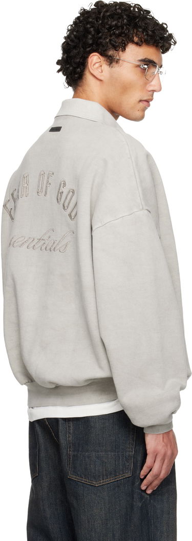 Суитчър Fear of God Holiday Embroidered Long-Sleeve Polo Sweatshirt Сиво | 192HO252041F, 2