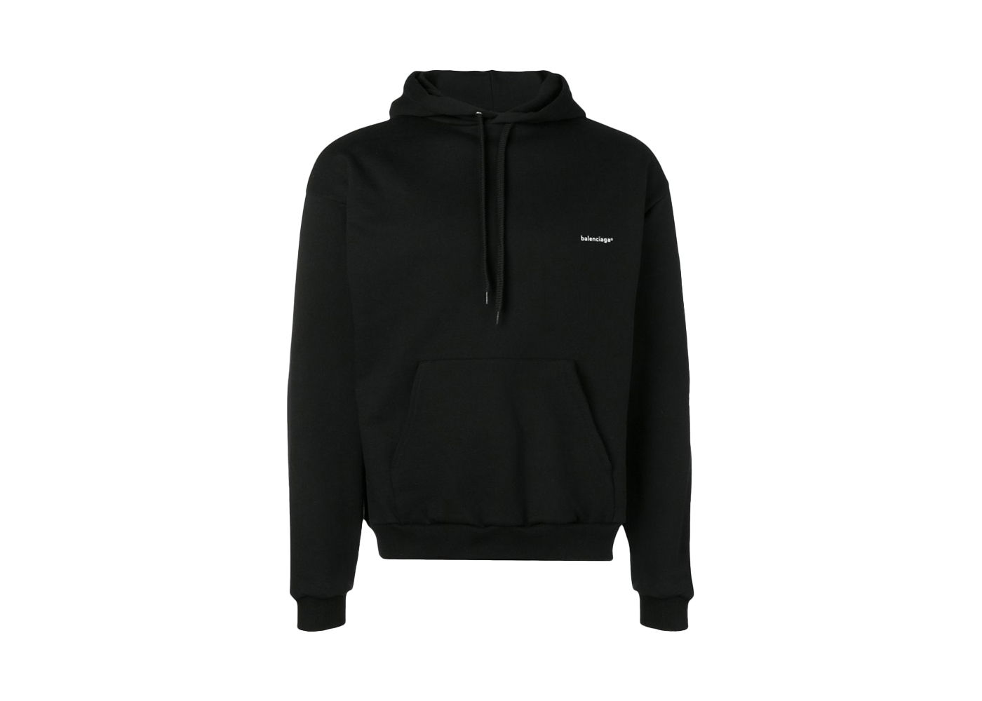 Суитчър Balenciaga Small Contrast Logo Print Hoodie Черно | 556145TYK271000, 0