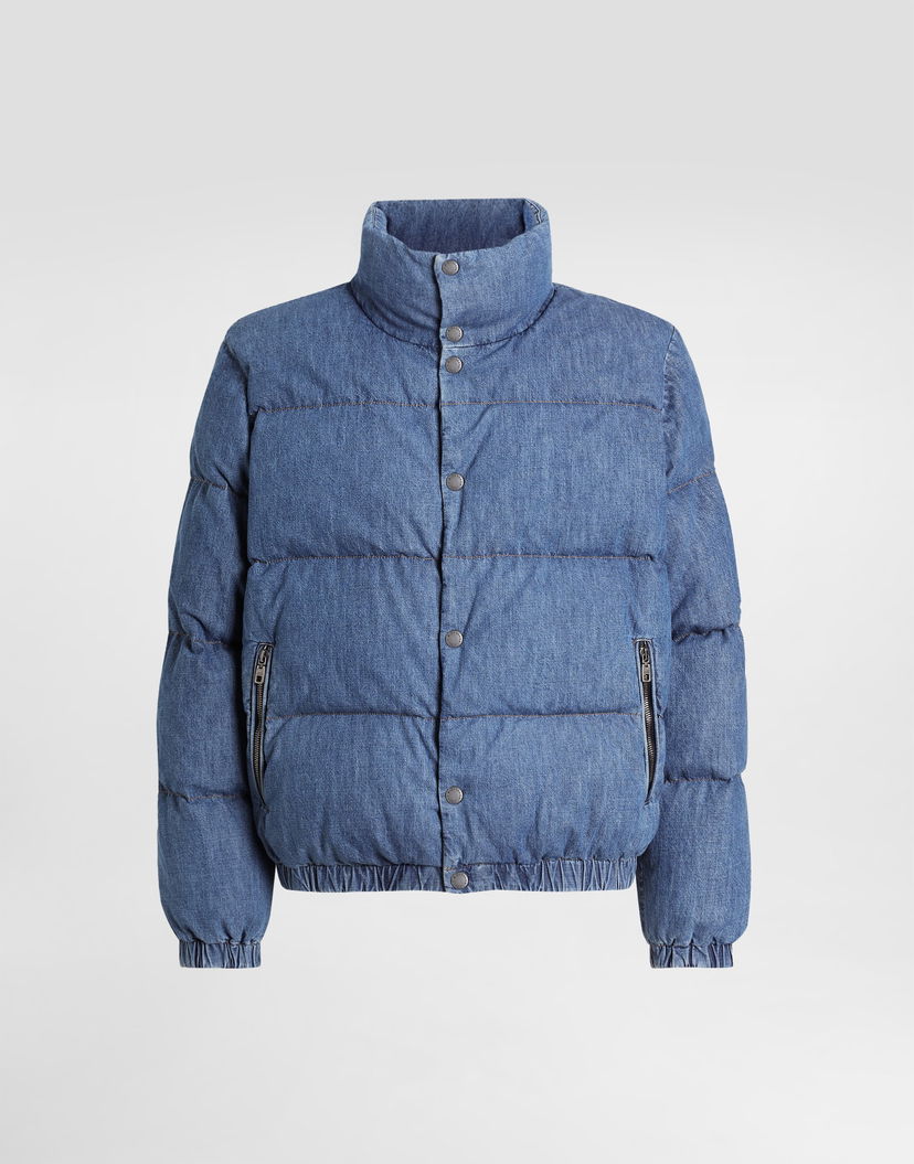 Пухо яке Dolce & Gabbana Dolce & Gabbana Padded Denim Jacket Синьо | G9BUCDG8NW5S9001
