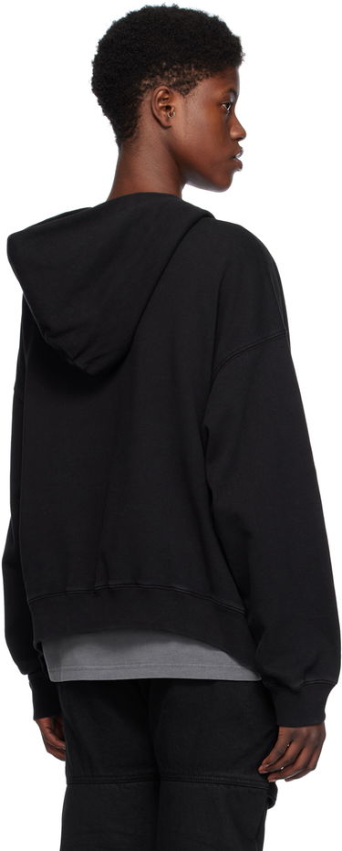 Суитчър We11done Printed Hoodie by Черно | WD-TJ0-24-812-U-BK, 2