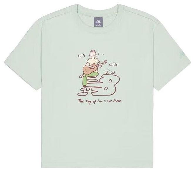 Тениска New Balance Illustration Graphic T-Shirt Зелено | NEE26092-MT