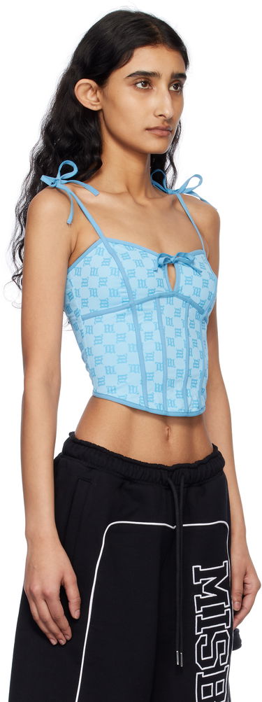 Потник MISBHV MISBHV Monogram Coquette Tank Top Синьо | 250W114, 1